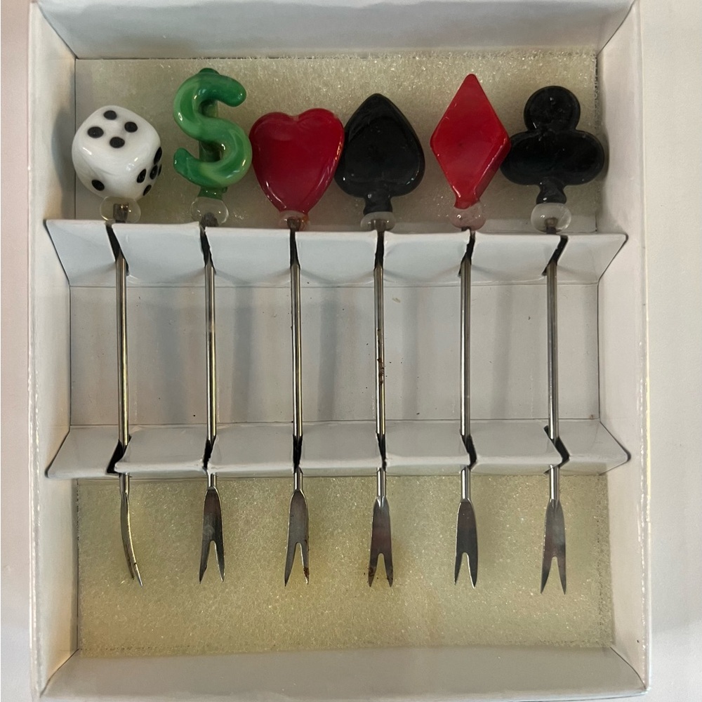 Vintage set of 6 Swizzle sticks